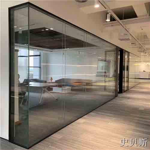 梅县双层12mm全景玻璃隔断墙结构图
